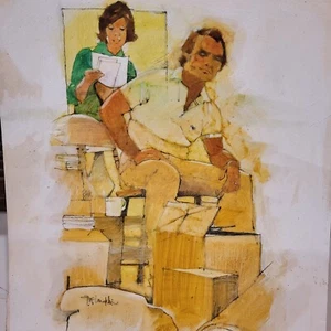 Gary McLaughlin Original oil painting - Harlequin Romance cover artist - Bild 1 von 2