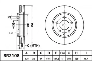 Bendix Rear Ultimate Brake Rotor for Ford Territory SZ 2.7L DIESEL 276DT 2011 - - Picture 1 of 2