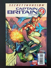 CAPTAIN BRITAIN AND MI 13 #1B MARVEL COMICS 2008 VF+ SKRULLY VARIANT COVER RARE!