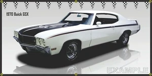 1970 Buick GSX Apollo White (X2) 2'X4' Vinyl Banner.   - Picture 1 of 1