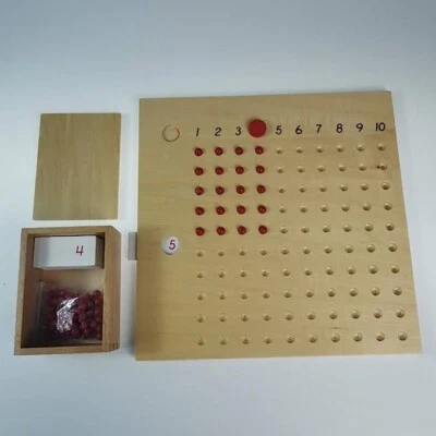 Wooden Montessori multiplication board game - Image 1 of 3