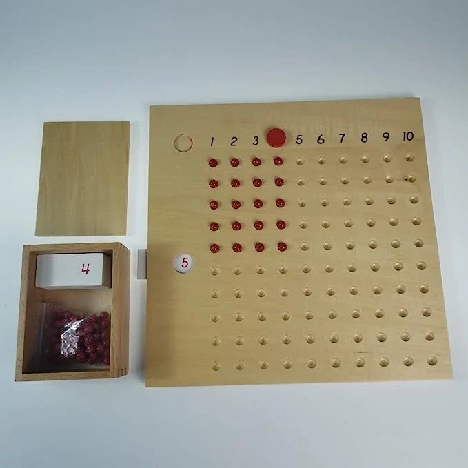 Wooden Montessori multiplication board game - Image 1 of 3