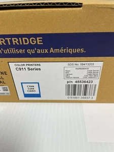 Genuine Okidata OKI Toner Cartridge CYAN 45536423 C911 New - Picture 1 of 2