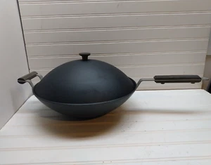 Calphalon 5Qt Wok Commerciale Alluminio Anodizzato 13" Padella Padella Coperchio Pentola Salsa - Foto 1 di 11