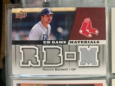 Rocco Baldelli Upper Deck memorabilia baseball card.  Twins manager