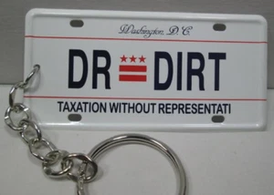 WASHINGTON D.C.   LICENSE PLATE  MINI METAL  (3 1/2")   CUSTOM MADE KEY CHAIN - Picture 1 of 4