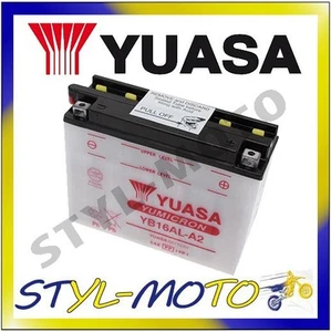YB16AL-A2 BATTERIA BATTERY ORIGINALE YUASA DUCATI 600 Monster 1998 - Picture 1 of 1