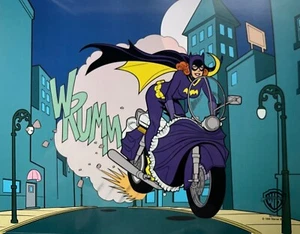 Warner Bros BATGIRL CYCLE Sericel Animation Art Cel 11" x 14" - Picture 1 of 6