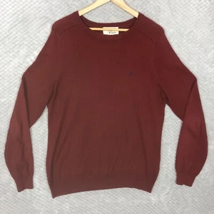 Jersey Original Pingüino Para Hombres XL Rojo Oscuro Logo Pullover Cuello Redondo Italia - Imagen 1 de 14