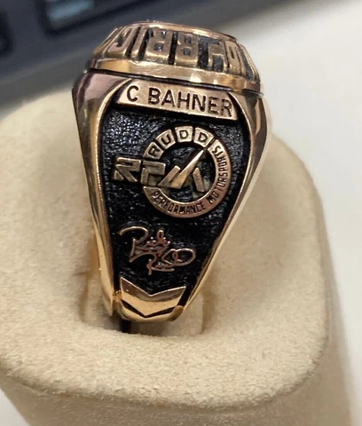 1997 Nascar Brickyard 400 Championship 10K Yellow Gold Ring. Ricky Rudd Pit crew Cover