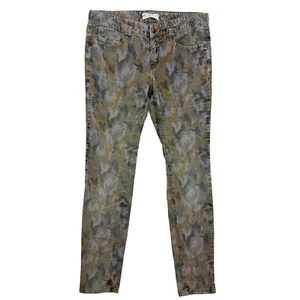 FREE PEOPLE Camo Corduroy Pant 28 Street Skater Statement Style Green Casual B41 - Picture 1 of 7
