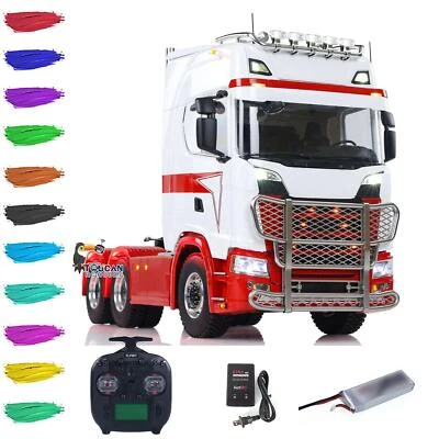 Chasis de metal 6x6 1/14 RC control remoto tractor camión modelo RTR con radio ST8 Foto 1 de 4