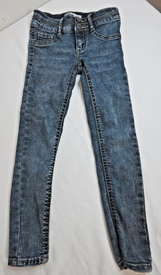 MUDD Skinny Blue Jeans Girls 6 stretch denim medium Wash adjustable waist EUC - Image 1 of 4