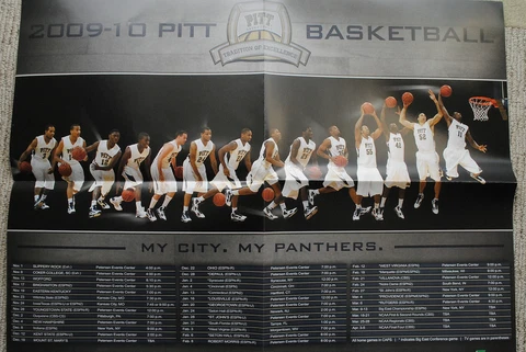 PITT PANTHERS 2009/10 MEN'S BASKETBALL POSTER Cover