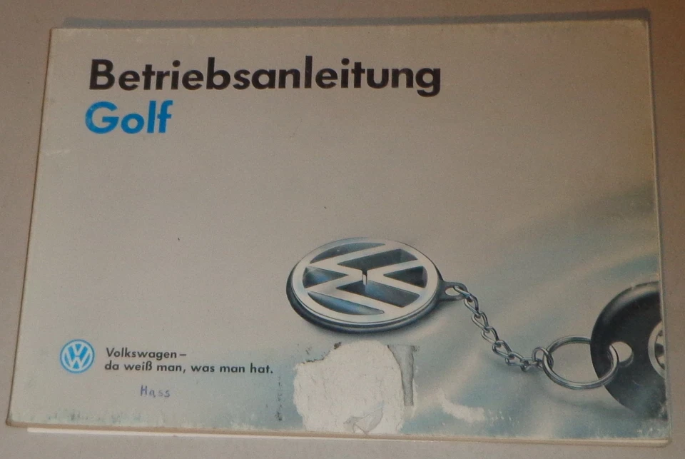 Manuale D'uso VW Golf 3/III Anno 1992 - Immagine 1 di 1