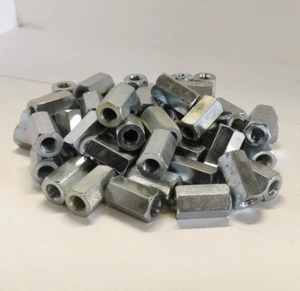M10 x 30 BZP hohe Sechskant-Verbindungsmuttern Stehbolzen-Abstandshalter (50 Stück) - Bild 1 von 4
