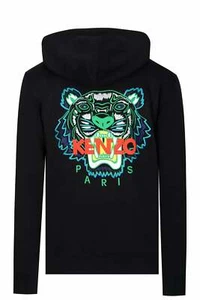 Kenzo Mens Tiger Zipped Black Sweatshirt/Hoodie - Picture 1 of 3