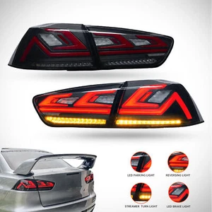 Left & Right LED Smoke Tail Lights For 2008-2017 Mitsubishi Lancer EX EVO X - Bild 1 von 8