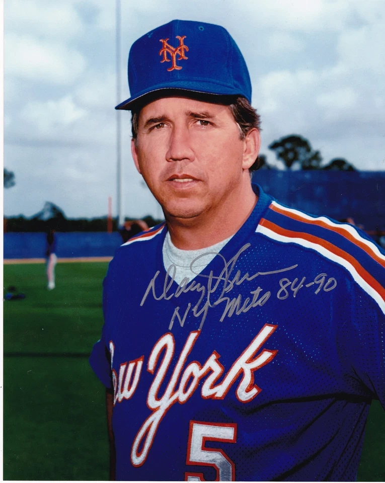 DAVEY JOHNSON NEW YORK METS 1984-90 ACCIÓN FIRMADO 8x10 Foto 1 de 1