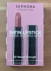 BNIB Sephora Satin Hydrating Lipstick in 20 Never Enough - Travel Size - Picture 1 of 5