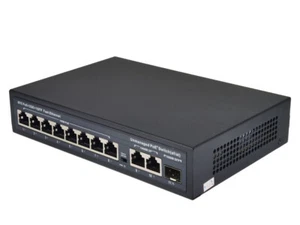 Hot Selling 8-Port 100Mbps2+1Port Gigabit SFP POE Switch With Power Cord - Afbeelding 1 van 5