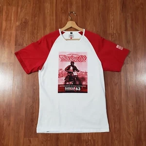 T-Shirt Barbour International Steve McQueen Collection RACING IS LIFE groß rot - Bild 1 von 10