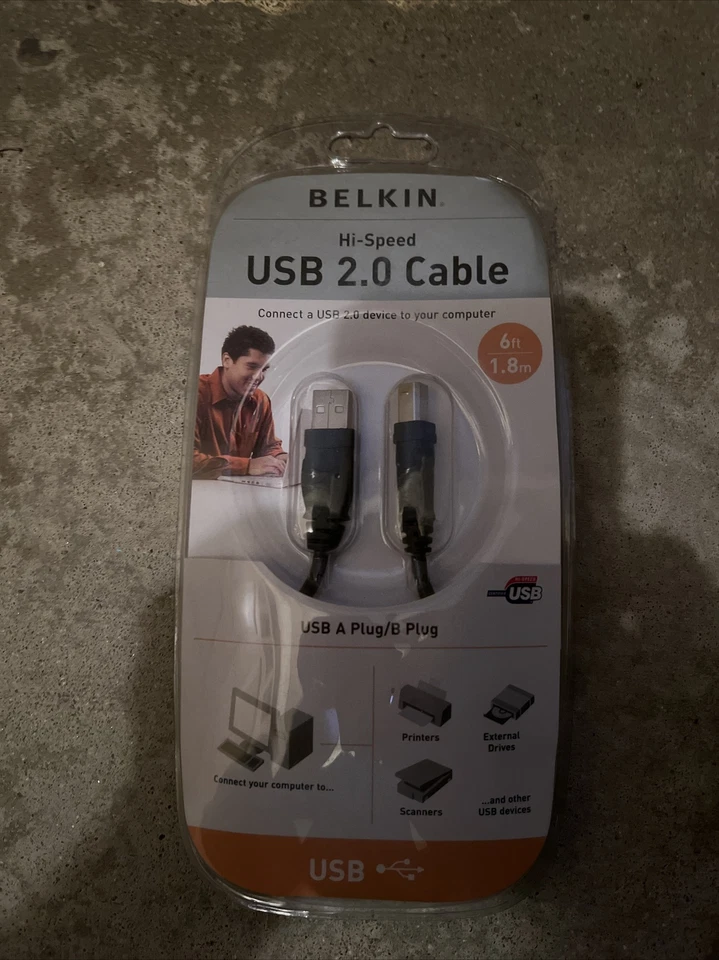 Belkin Hi-Speed 6ft USB 2.0 Cable F3U133v06 - Image 1 of 1