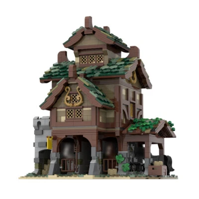 MOC: MEDIEVAL STABLE Architecture for Medieval Castle and Village 1548 Pieces - Image 1 of 4