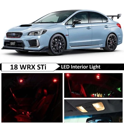 10x Bombillas LED interiores completas rojas para Subaru Impreza WRX STi 2019-2018 Foto 1 de 4