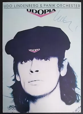 Udo Lindenberg AK "Udopia" Telefunken 1981 original handsigniert ungeklebt Rar - Bild 1 von 2