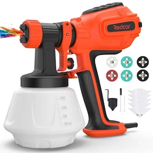 Redcar Paint Sprayer, 800W Electric Spray Paint Gun HVLP Spray Gun with 5pcs ... - Picture 1 of 8