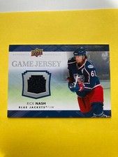  Rick Nash 2007-08 Upper Deck Series 2 Hockey Game Jersey Blue Jackets 