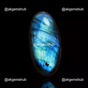 47.00 Cts Fire Labradorite Earrings Making Oval Cabochon Natural 37x18x7 mm - Picture 1 of 11
