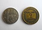France Coins 1904 25 Centimes & 2 Francs 1922