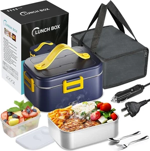 Electric Heating Lunch Box, Food Warmer, 75 W, 2 in 1 Portable Bento for Car, Ho - Picture 1 of 9