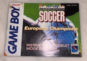 Notice Nintendo Game Boy GB Sensible Soccer European Champions Bon État FAH - Photo 1/2