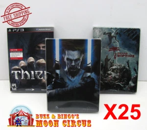 25x PLAYSTATION PS3 CIB GAME DVD STEELBOOK G1 - CLEAR PROTECTIVE BOX PROTECTOR - Picture 1 of 8