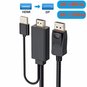 HDMI to DisplayPort cable with USB power 4K 60Hz HDMI to DisplayPort Converter - Picture 1 of 6