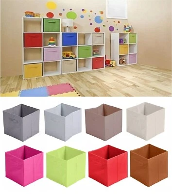 Foldable Storage Box Cube Toy Magazine Bookcase Shelf Basket Non Woven Fabric - Image 1 of 4