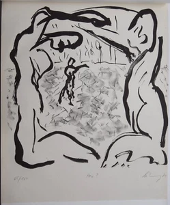 Helge LEIBERG Dresden 1954 Lithographie How? 1981 65/100 handsigniert - Bild 1 von 5