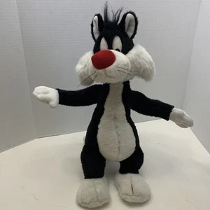 Vintage 1995 Warner Bros Sylvester The Cat Posable Plush Stuffed Animal 17” - Picture 1 of 8