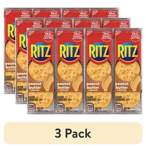 (3 pack) RITZ Peanut Butter Sandwich Crackers, 8 - 1.38 oz Packs - Picture 1 of 11