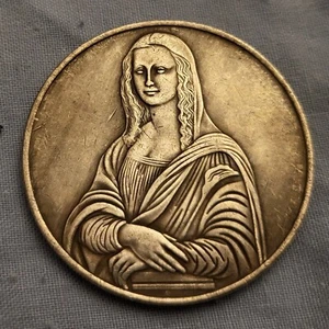 Mona Lisa Silver Coin Da Vinci Antique Art Work Medal Ancient Roman Painting UK - Picture 1 of 18