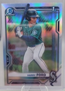 2021 Bowman Chrome Draft Prospect BDC1 HARRY FORD Refractor RC Seattle Mariners 
