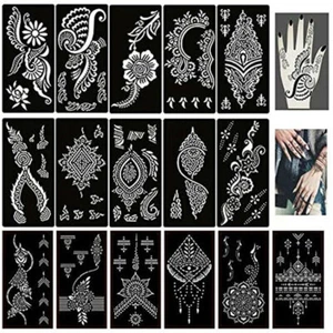Hand Körperkunst Farbe Selbstklebend Henna Tattoo Schablone Heißer Verkauf Neu : - Bild 1 von 22