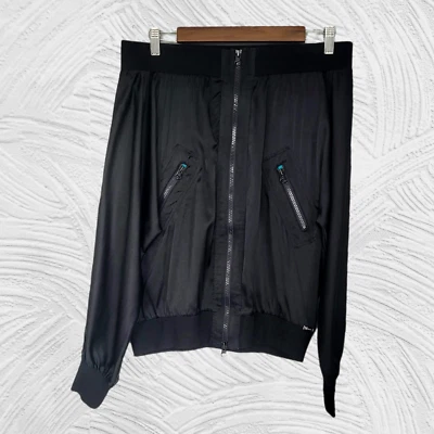 Chaqueta Bomber Marciano Fuera del Hombro Seda Para Mujer Pequeña Pequeña Pequeña Foto 1 de 4