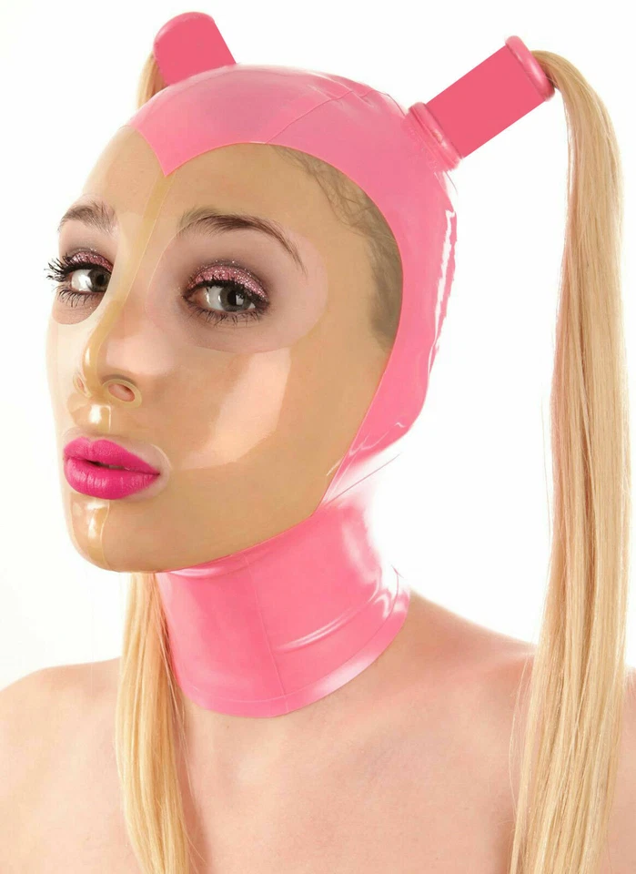  129 Latex Mask Pink&Transparent With wigs customized - Image 1 of 1