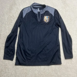 Las Vegas Golden Knights NHL Herren Gr. Medium Pullover schwarz 1/4 Reißverschluss mit Taschen - Bild 1 von 3