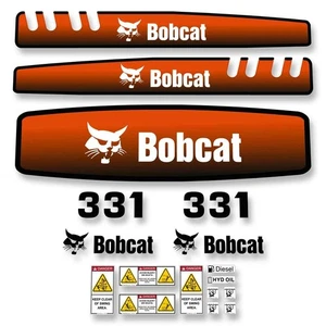 Bobcat 331 Calcomanías Pegatinas, 7 Años Libre de Burbujas Laminadas UV Calcomanías Pegatinas Kit  - Imagen 1 de 3