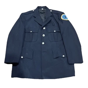Joliet Illinois Police Navy Blue Coat Jacket Buttons Fechheimer Flying Cross 44R - Picture 1 of 7